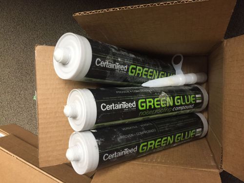 3 tubes green glue soundproofing compound for sale