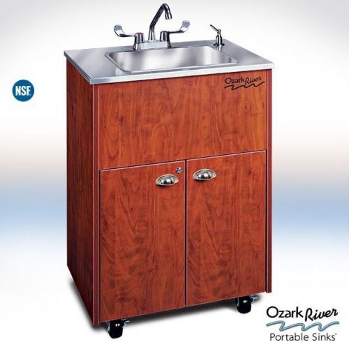 Ozark River Silver Premier 1D Series Cherry Portable Sink - ADSTM-SS-SS1DN
