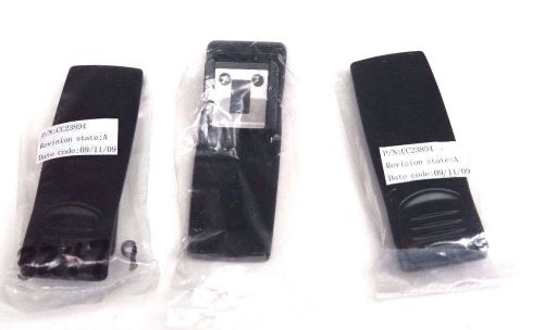 LOT OF 3 NEW HARRIS CC23894 TWO-WAY RADIO METAL SPRING BELT CLIPS