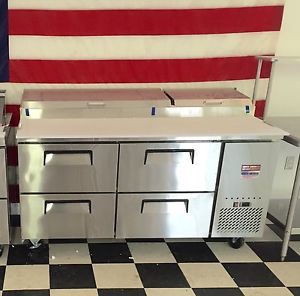 67&#034; 4 DRAW PIZZA PREP TABLE BRAND NEW PIZZA MAKE BENCH 72&#034; 6 Foot Drawers DRAWS