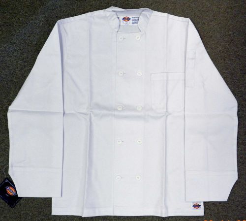 Dickies Chef Coat Jacket CW070305B Restaurant Button Front White Uniform 2X New