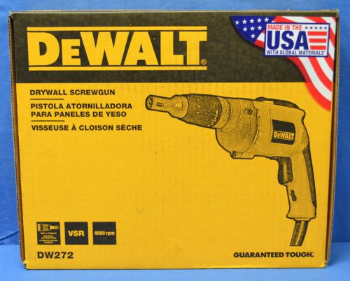 DeWalt DW272 6.3 Amp 120V VSR Drywall Screwgun Screwdriver Kit 4,000 RPM Corded