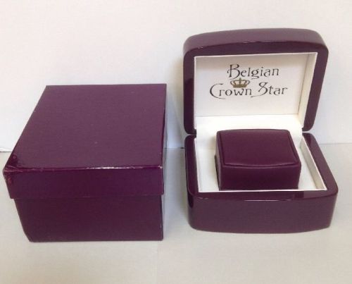 PLUM ENGAGEMENT WEDDING RING GIFT BOX With Outer Box Belgian Crown Star