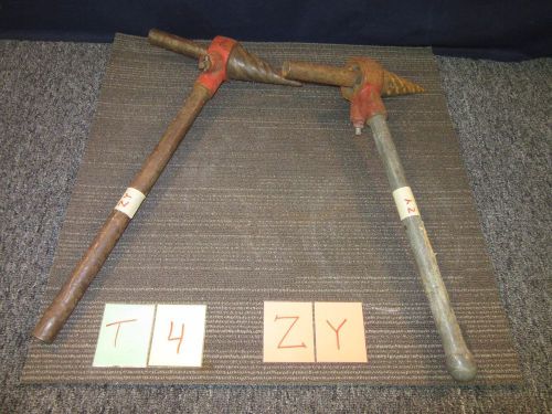 2 REED HAND PIPE REAMER TOOL PLUMBING STEAM FITTING VINTAGE #2 MILITARY USED