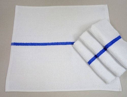 300 new stripe bar mop mops restaurant kitchen cleaning towel blue shop towel for sale
