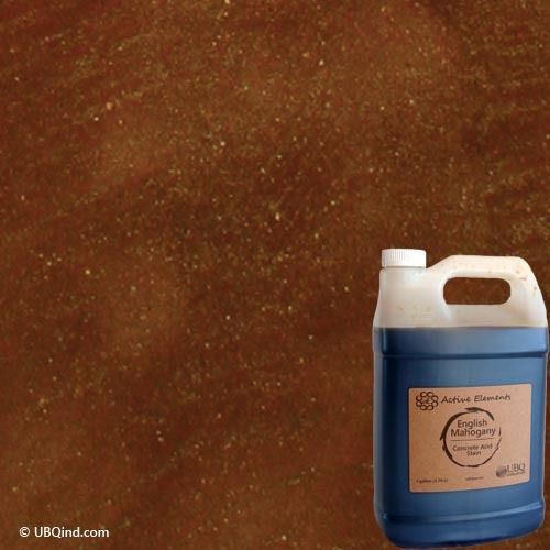 Concrete stain - active elements by ubqind - english mahogany color - 1 gallon for sale