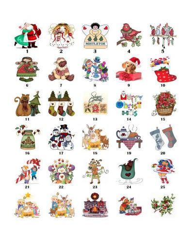 30 Square Stickers Envelope Seals Favor Tags Christmas Buy 3 get 1 free (cp1)