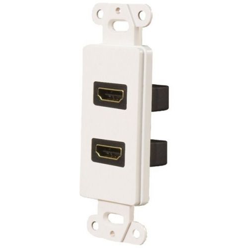 Pro-wire iwm-hdmi2 dual hdmi 1.4-ready wall plate - white for sale