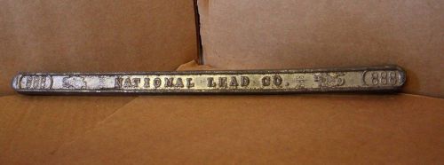 National Lead Co. Dutch Boy Lead Bar 888 1 lb Vintage