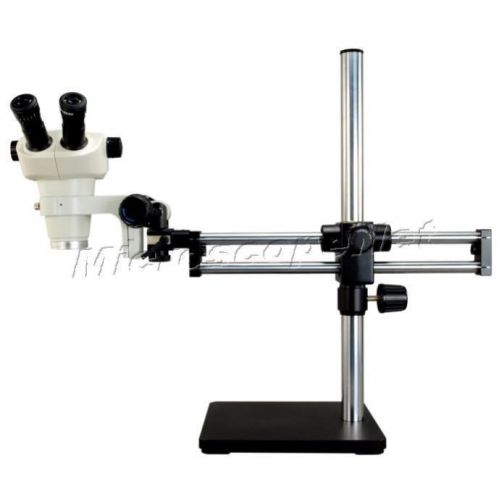 Binocular Stereo Microscope Zoom 3X-50X +0.5X Auxiliary Lens+Dual Bar Boom Stand