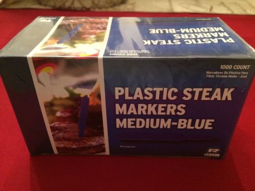 The Royal Line Plastic Steak Markers Medium Color Blue 1000 Count