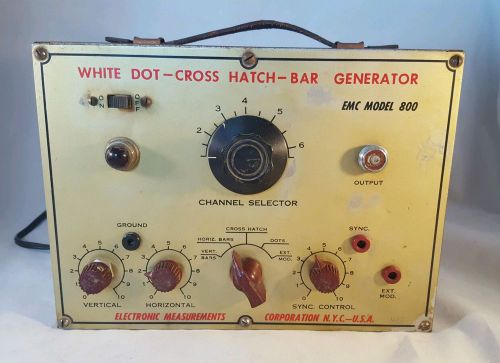 White Dot Cross Hatch Bar Generator EMC Model 800 Vintage
