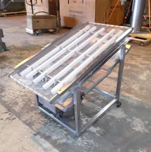 24&#034; x 48&#034; Stainless Steel Wire Belt Inclined Conveyor