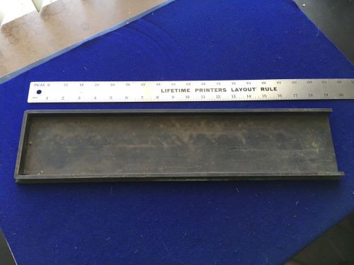 All solid heavy guage brass tray for wood type set up 4-1/2&#034; x 18-3/4&#034; for sale