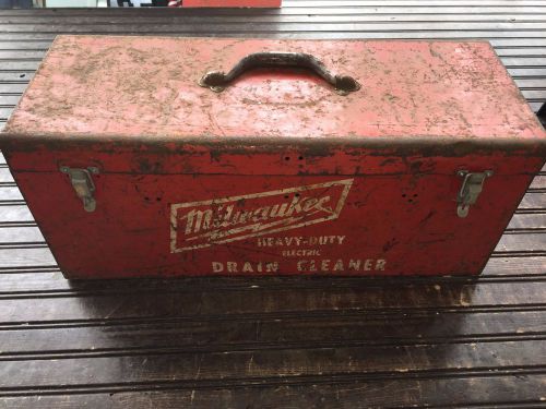 Milwaukee Drain Cleaner Original Red Metal Carrying Case