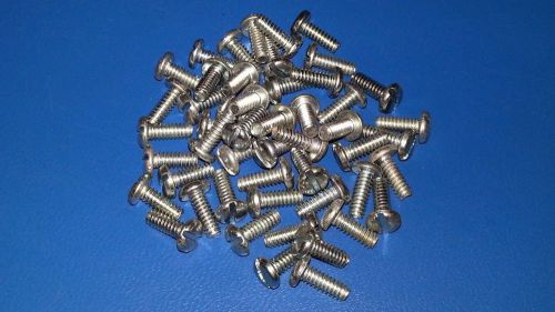 50 pieces, 6-32 x 3/8&#034; long slotted steel pan head machine screw, nos for sale