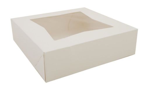 Southern Champion White Window Bakery Box, 9&#034;x 9&#034; W x 2-1/2&#034; H Box of Approx 200