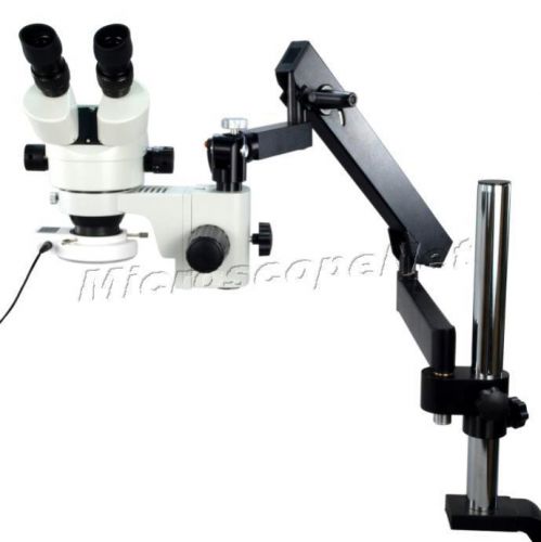 Stable 7x-45x binocular microscope with articulating arm+post+54 led ring light for sale