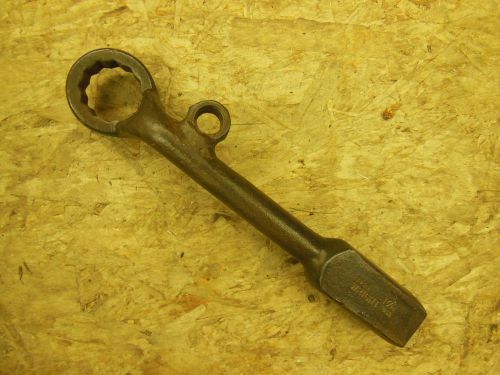 1946 Wright 1-7/16&#034; Offset Handle Striking Face Box Wrench 12 Point - 4 lbs.
