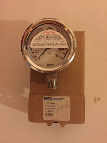 Wika pressure gauge ss 0-160 psi 1/4&#034; for sale