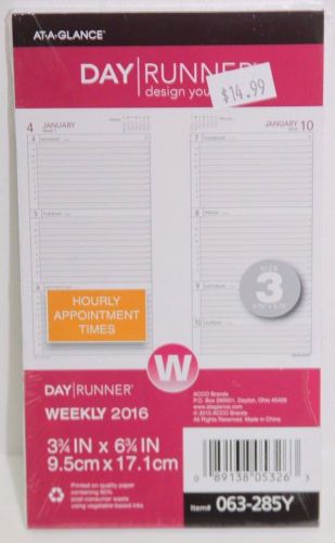 At A Glance 063-285Y Day Runner Weekly 2016 Refill  Sz 3