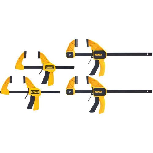 New Medium and Large Trigger Clamp 4-Pack Sturdy Holding Glue Hand Tool Jobsite