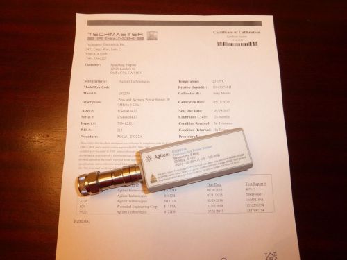 Agilent / hp e9323a 50 mhz to 6 ghz peak &amp; average power sensor - calibrated! for sale