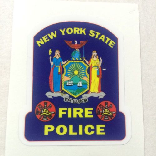 New York State Fire Police Collectors Exterior applied Decal 4&#034;