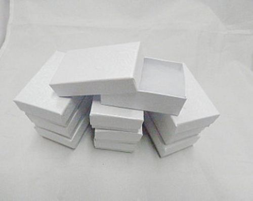 *25* WHITE JEWELRY GIFT BOXES -RINGS/ EARRINGS/ NECKLACES -2 5/8&#034; x 1 3/4&#034; x 1&#034;