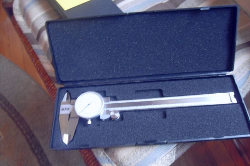 Shars 6&#034; 150mm govt. roller type dial caliper&amp; hard padded case# 225 for sale