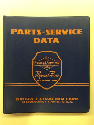 Briggs &amp; Stratton Parts-Service Data Catalog &amp; Repair Instructions 1960
