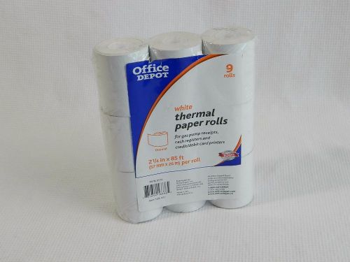 Office Depot Thermal Paper Rolls 109-317, 9 rolls of  2 1/4&#034; x 85ft