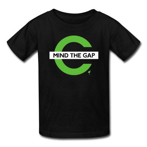 Mind The Gap Keep Calm Logo Mens Black T-Shirt Size S, M, L, XL - 3XL