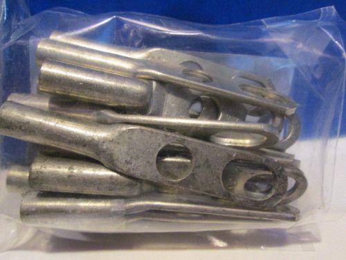 25 pcs mix #2 solid ground lug 19 2 hole slotted 3/8&#034;, 6 ask 1/4&#034; 2 hole for sale