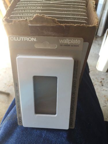 LUTRON CW-1-WH Wallplate, 1Gang, White LOT of 10