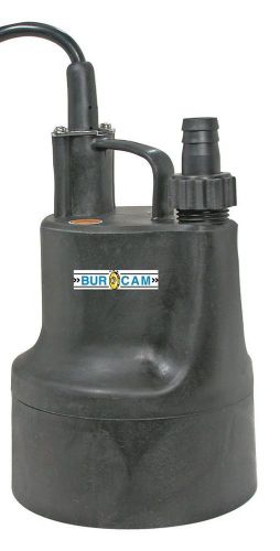 Burcam utility submersible pump 1/6 hp 115v no switch 300506bps for sale