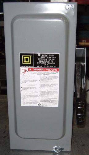 Square D HU361 Safety Switch, 30 Amp, 600 Volt, Heavy Duty, #2