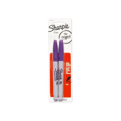 Sharpie permanent markers fine point purple 2-pack (1765445) 2 pack for sale
