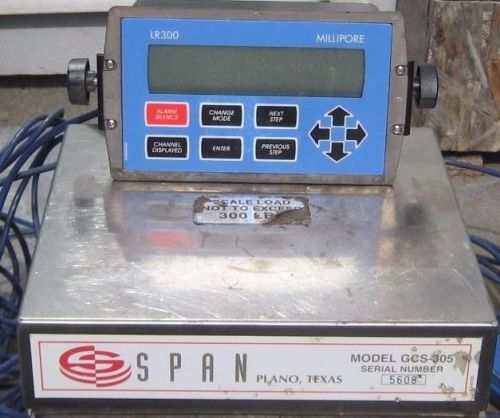 Span GCS-305 Gas Cylinder Scale, LR300 Readout, SAM-305 Scale Amplifier Complete