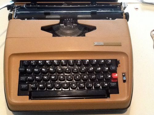 Sears Electric 1 Typewriter 161.53202 Harvest Gold