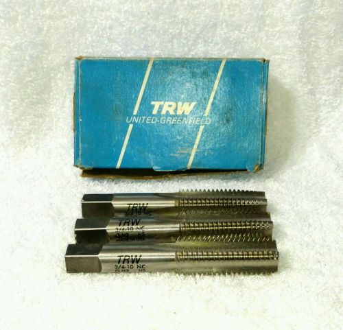 Trw united greenfield 3/4 - 10 nc g h3  hs  tap set for sale
