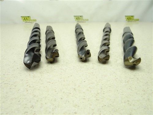 LOT OF 5 3MT TAPER SHANK  DRILLS 23/32&#034; TO 31/32&#034; CLE-FORCE USA