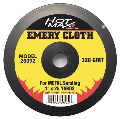 Hot max 26092 1-inch by 25 yards 320 grit emery cloth for sale