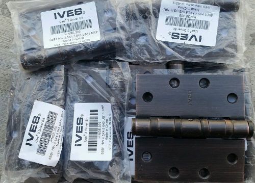 New  Ives 5BB1 4.5&#034; x 4.5&#034; 640/10B Full Mortise Standard Butt Hinges DARK BRONZE