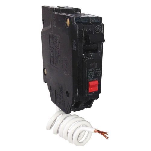 Ge - 15 amp single pole ground fault breaker with self-test for sale