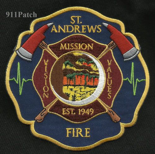 ST. ANDREWS, SC - EST. 1949 FIREFIGHTER Patch Fire Department Fire Dept