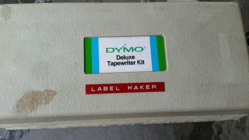 Vtg Dymo Deluxe Tapewriter Kit 1550 Deluxe Chrome Label Maker