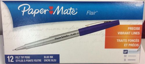 Papermate Flair UF Felt Tip Ink, 1 Dozen, - 83101  (Brand New )  Blue