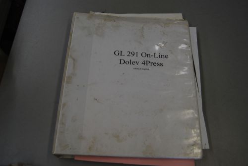 Glunz &amp; Jensen Plate Processor291  4press on-line service and operating Manual