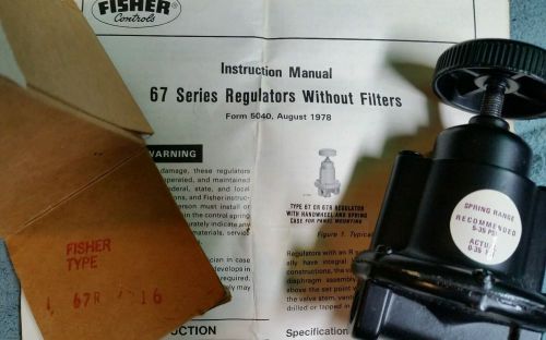 Vintage Fisher 67 Series Regulator 250 PSI 67R New Old Stock Box Instructions